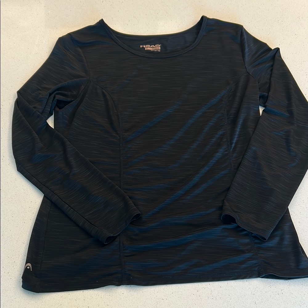Head Black Fitted Long Sleeve T-Shirt